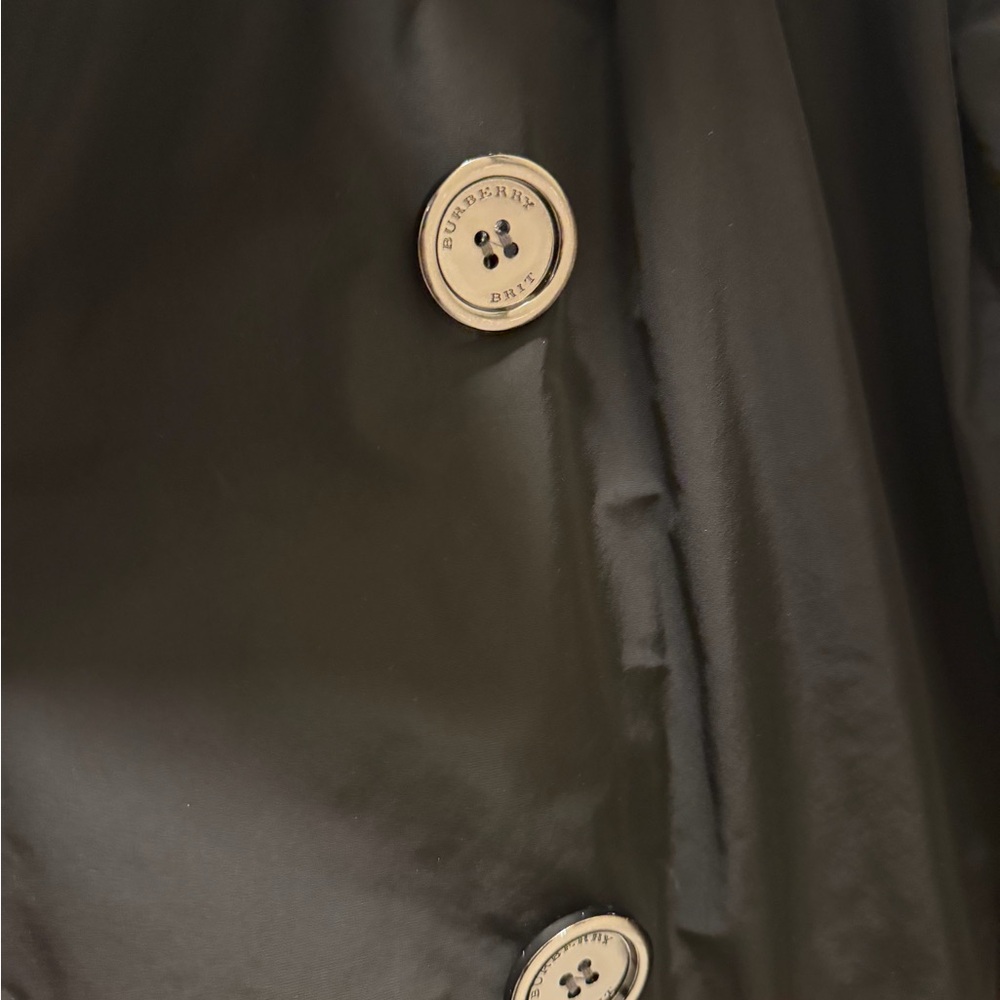 Burberry Brit Belted Double-Breasted Logo Trench coat Black - Picture 3 of 12